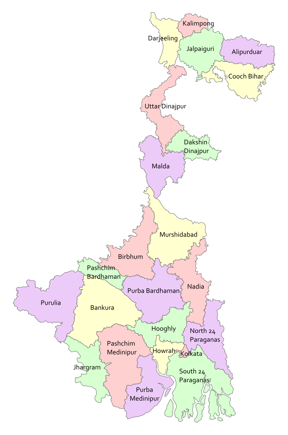 WestBengalDistricts_numbered.svg